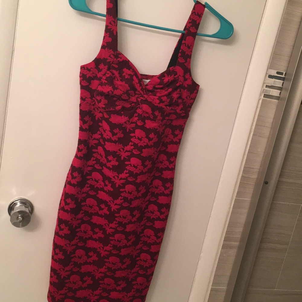 Short red dress